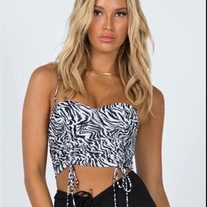 Zebra print ruched top